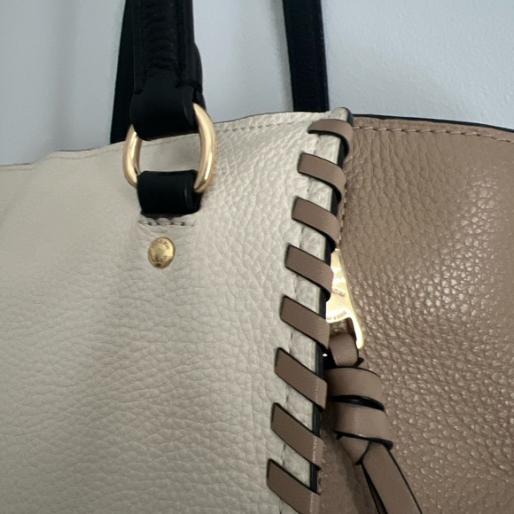 COACH tote north-south pebbled leather color block - Picture 3 of 14